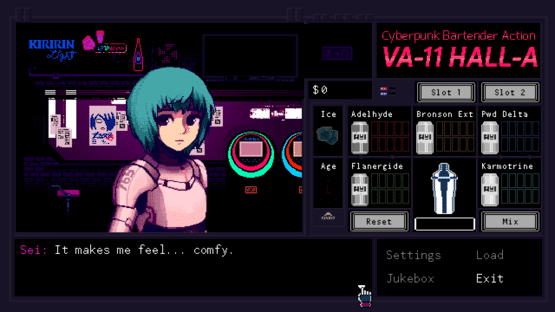 VA-11 Hall-A: Cyberpunk Bartender Action Screenshot