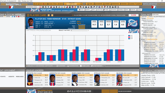Draft Day Sports: Pro Basketball 2018 Screenshot