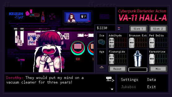 VA-11 Hall-A: Cyberpunk Bartender Action Screenshot