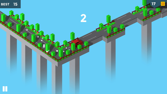 Pixel Traffic: Risky Bridge Screenshot