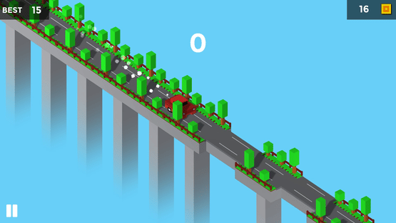 Pixel Traffic: Risky Bridge Screenshot