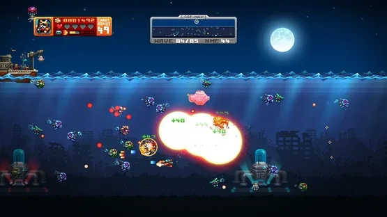 Aqua Kitty: Milk Mine Defender gameplay screenshot 2