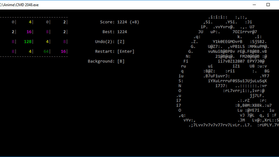 CMD 2048 Screenshot