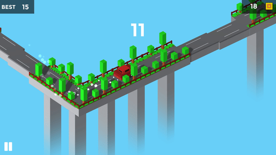 Pixel Traffic: Risky Bridge Screenshot