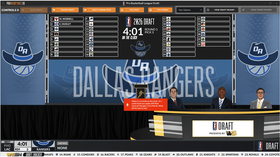 Draft Day Sports: Pro Basketball 26 Screenshot
