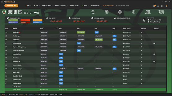 Draft Day Sports: Pro Basketball 26 Screenshot