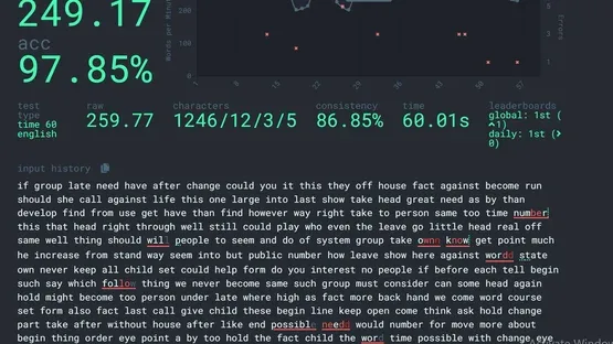 Monkeytype screenshot 4