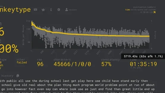 Monkeytype screenshot 2