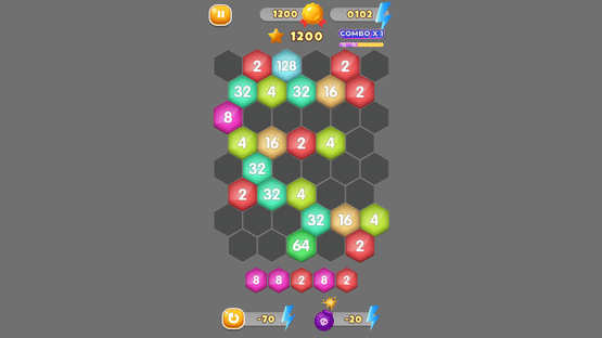 HexaMerge 2048 Screenshot