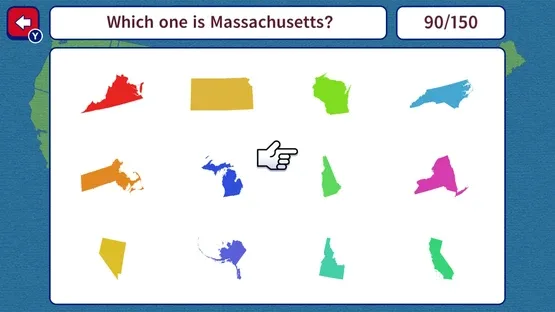 Geo Brain Boost! 50 U.S. States Silhouette Quiz screenshot 1