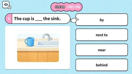 Learn with Illustrations! English Prepositions 4-Choice Quiz screenshot 3