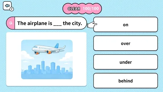 Learn with Illustrations! English Prepositions 4-Choice Quiz screenshot 4
