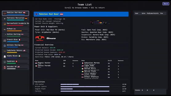 Team Principal: A Racing Manager screenshot 4