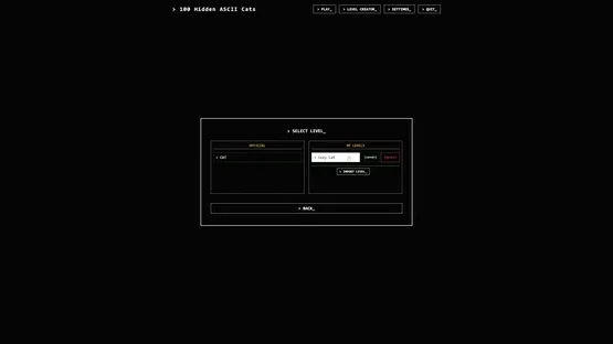 100 Hidden ASCII Cats screenshot 2