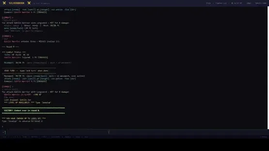 Silverbrook: a Text-Based RPG screenshot 3