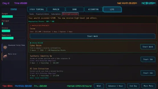 Neo Capitalist: Stock Market Survival Simulator screenshot 5