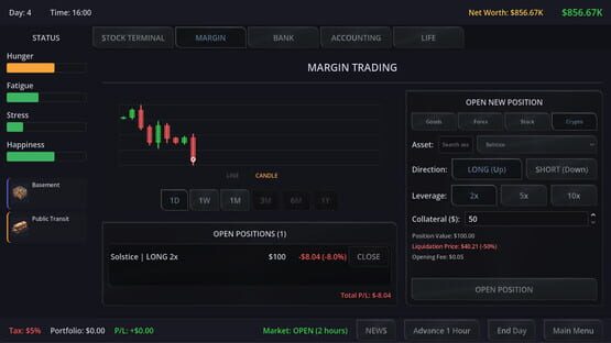 Neo Capitalist: Stock Market Survival Simulator screenshot 6