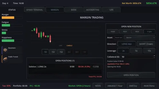Neo Capitalist: Stock Market Survival Simulator screenshot 6