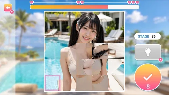 Resort Beauties: Hentai Photo Puzzle screenshot 2