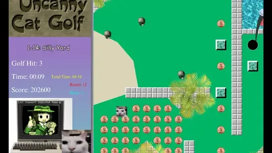 Uncanny Cat Golf screenshot 1