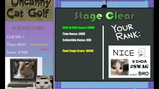 Uncanny Cat Golf screenshot 3