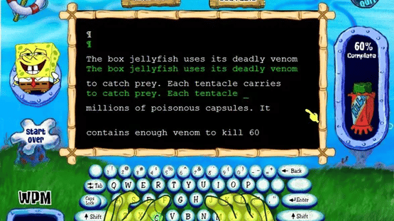 SpongeBob SquarePants Typing Screenshot