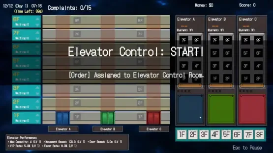 'In You We Trust, Not Algorithms': Newbie Matsumoto's Manual Elevator Operation with Sticky Notes screenshot 1