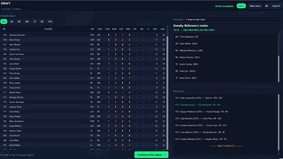 Capture d'écran 6 de ReDraft: The Fantasy Football Simulator