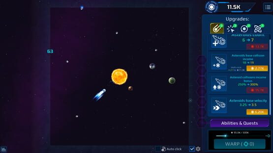 Astromental Incremental Release Date, Gameplay & Platforms Screenshot