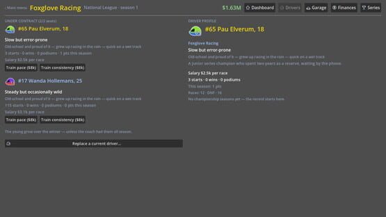 Backmarkers: A Racing Management Sim gameplay screenshot 8