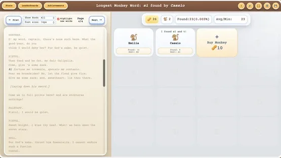 Simian Shakespeare screenshot 2