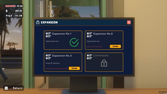 Seaside Shop Simulator gameplay screenshot