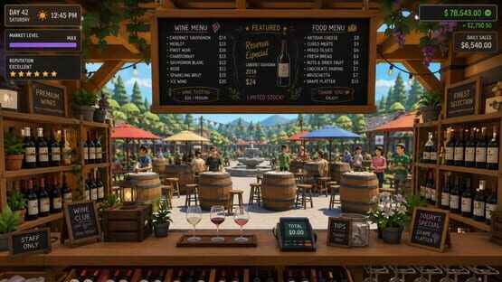 Outdoor Wine Market Simulator gameplay screenshot