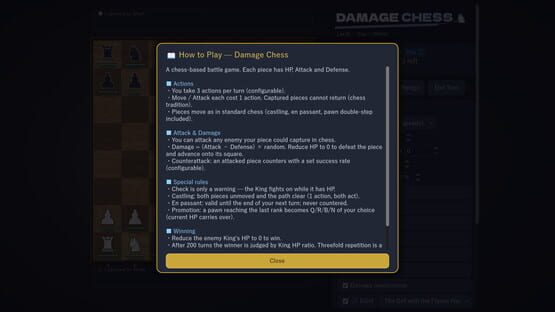 Damage Chess gameplay screenshot