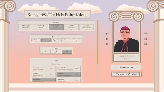Screenshot of Papabile