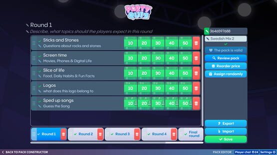 Screenshot of Party Quiz