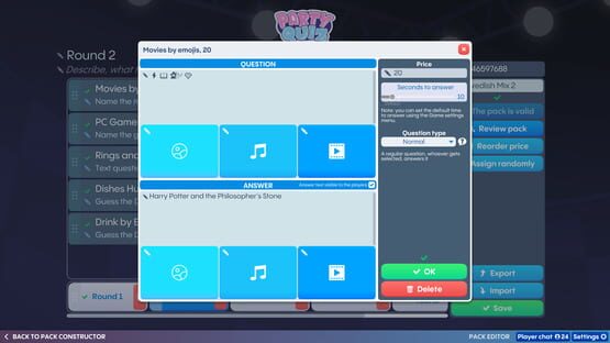 Screenshot of Party Quiz