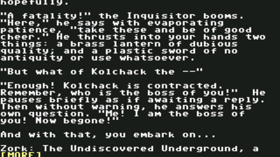 Zork: The Undiscovered Underground Screenshot