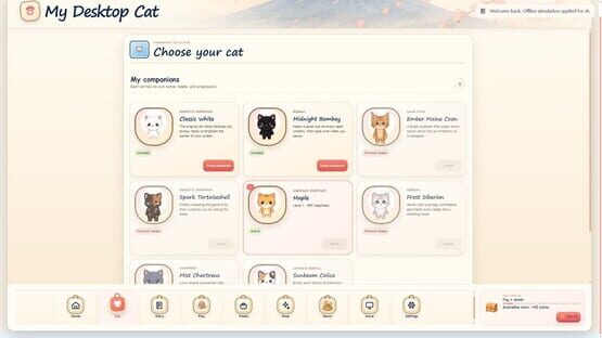 My Desktop Cat gameplay screenshot