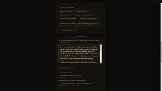 StoryForge kuvakaappaus 1