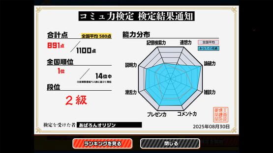 おしゃべりキング！コミュ力診断ゲームの画面 3