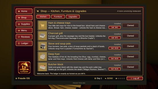 Fine Dining Fraud gameplay screenshot