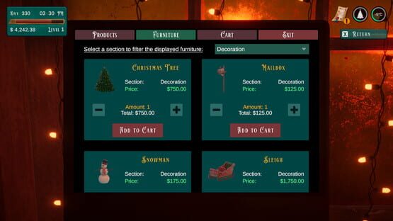The Christmas Bakeshop gameplay screenshot