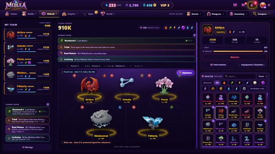 Screenshot of Mebula Legends