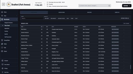 Non-League Manager gameplay screenshot