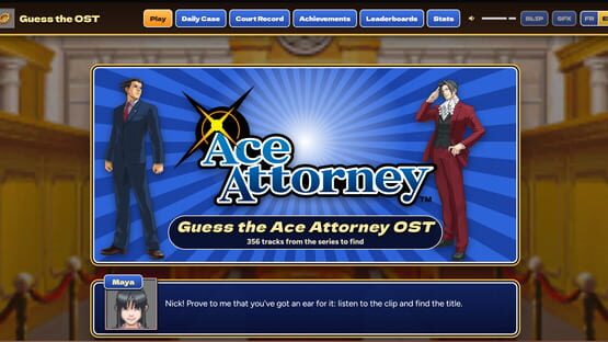 Guess the Ace Attorney OST gameplay screenshot
