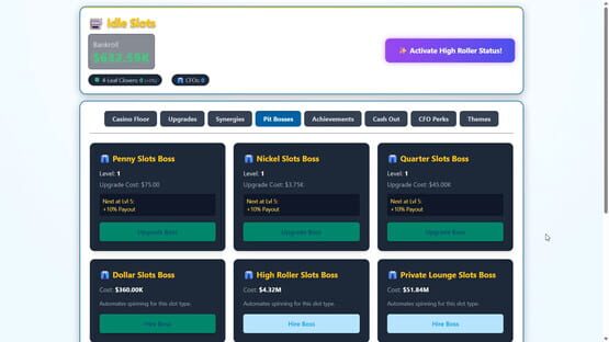 Idle Slots: Casino HQ gameplay screenshot