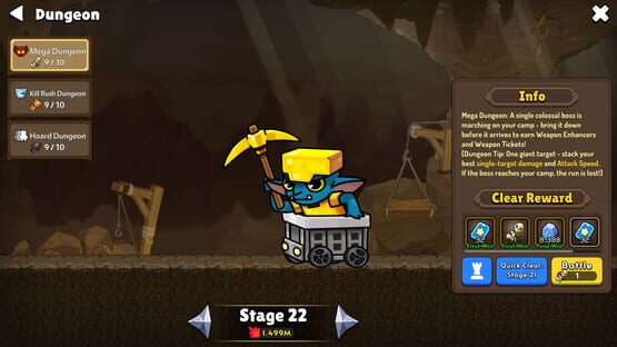 9999+ Weapons: Idle RPG gameplay screenshot 9