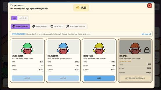 Grombo Card Shop Tycoon gameplay screenshot