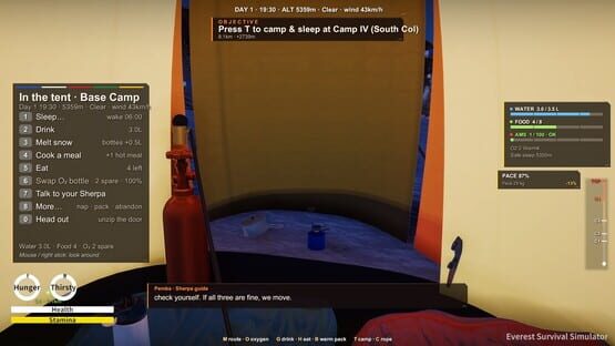 Everest: Survival Simulator kuvakaappaus 1